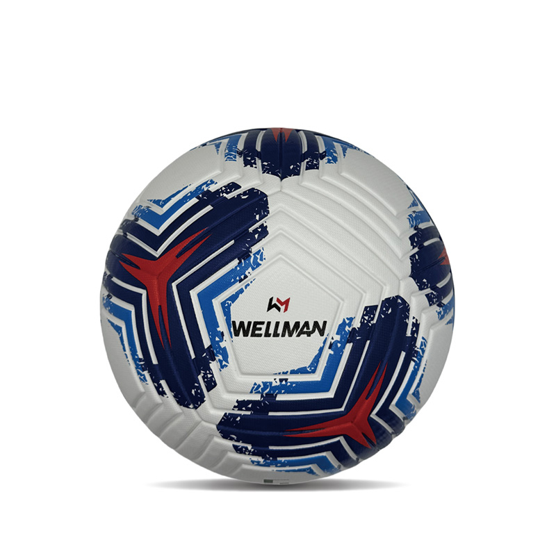 Inspringen zachte pu lederen voetbal ball aangepaste kwaliteit voetbal speciaal vorm voetbal