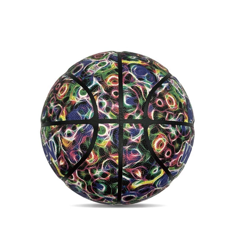 Binnen/buiten hygroscopiciteit PU kleurrijke gedrukte sportbasketbalbal