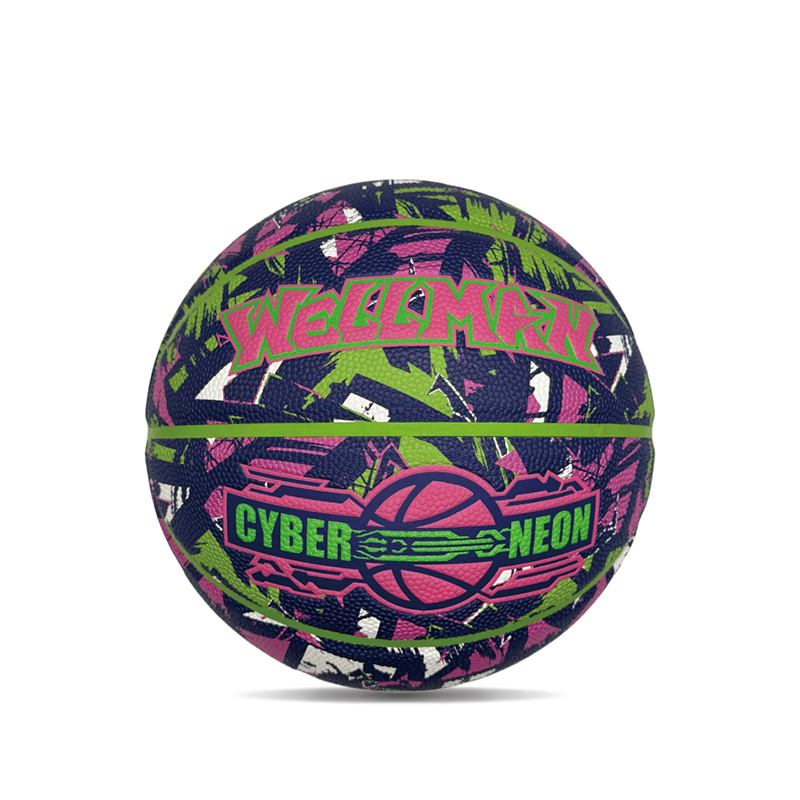 Gepersonaliseerde aangepaste pop cyberpunk gedrukte PU Sport/Gift Basketball Ball Maat 7