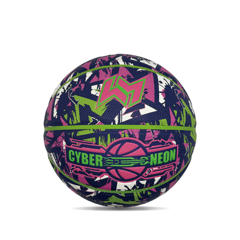 Gepersonaliseerde aangepaste pop cyberpunk gedrukte PU Sport/Gift Basketball Ball Maat 7