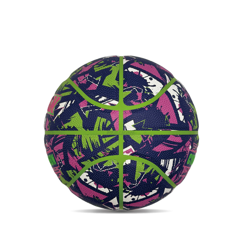 Gepersonaliseerde aangepaste pop cyberpunk gedrukte PU Sport/Gift Basketball Ball Maat 7