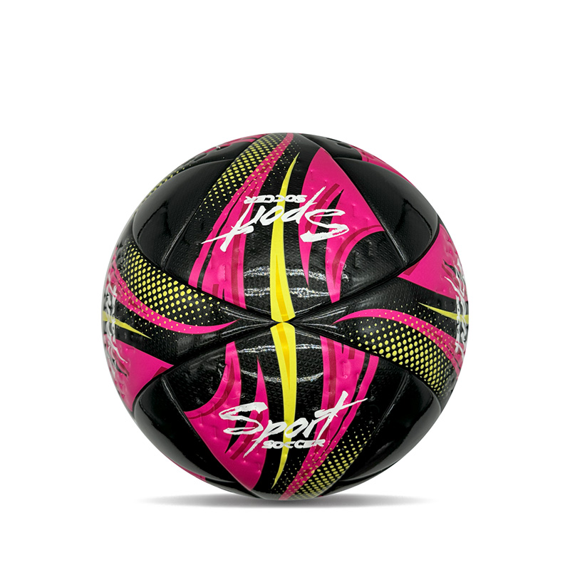Speciaal type glanzende dubbele spiegel PU Aangepast Personaliseerde voetbal Bal Maat 5 Pink Gift Football